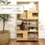 Bibliothèque à arbre à chat Clifford, chêne-117565007