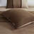 7 Piece Faux Suede Comforter Set Brown Queen