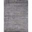 Tapis rectangulaire gris / beige en viscose / laine noué à la main-92290757