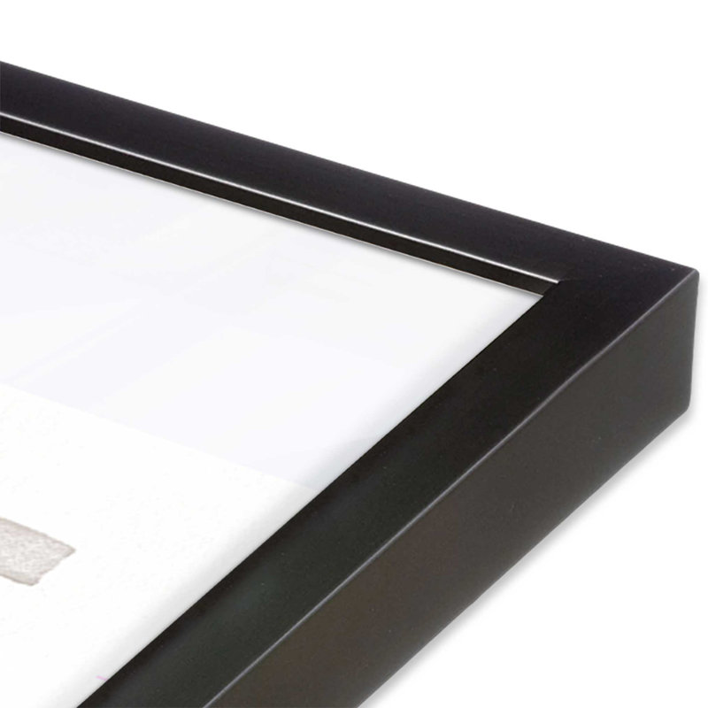 Impression Linear Visions III, Cadre de coin ouvert en zinc patiné, H 15,25 po x l 12,25 po