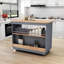 Chariot de cuisine avec plateau en bois massif Camoren