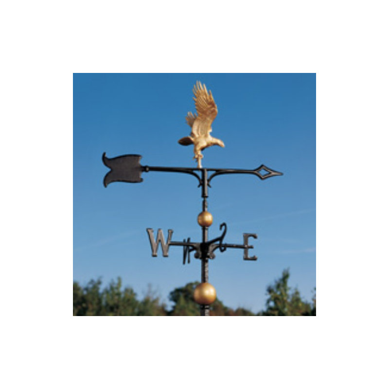 30" Full-Bodied Eagle Weathervane, Verdigris