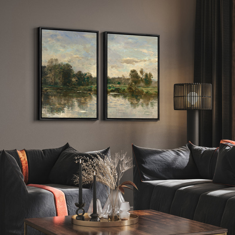 Art mural encadré rétro antique classique pour chambre à coucher, H 24 po x l 16 po, Noir