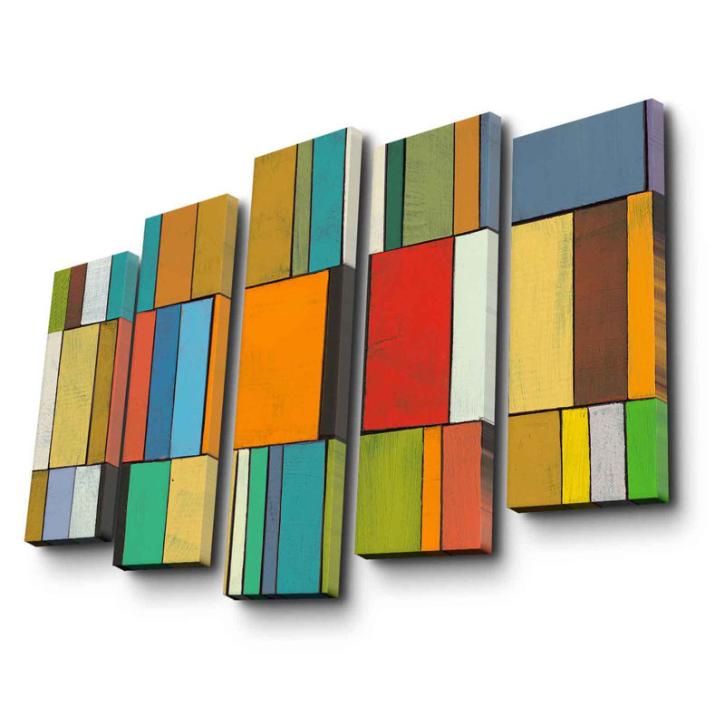 5 Piece Wrapped Canvas Painting Print Set