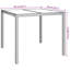 Garden Table Brown Tempered Glass&Poly Rattan Patio Table Multi Colours-1605534275-1605534323