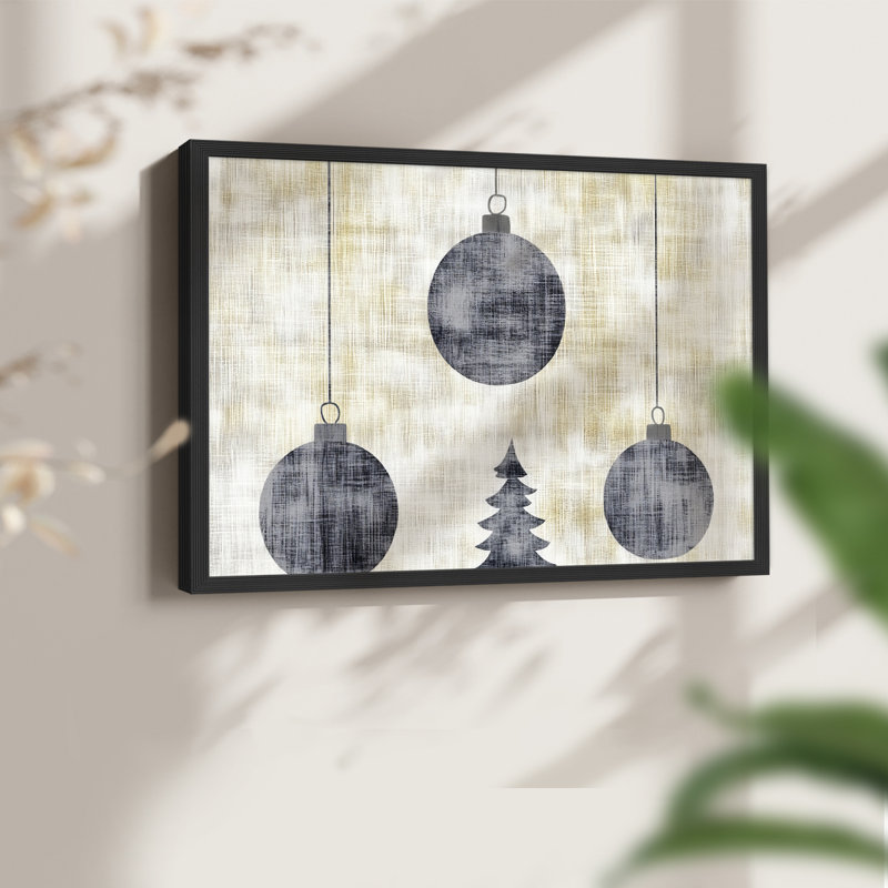 Chirstmas Art-CXII - Reproduction encadrée - Restickable, H 11 po x l 14 po, Noir, noir, noir, noir