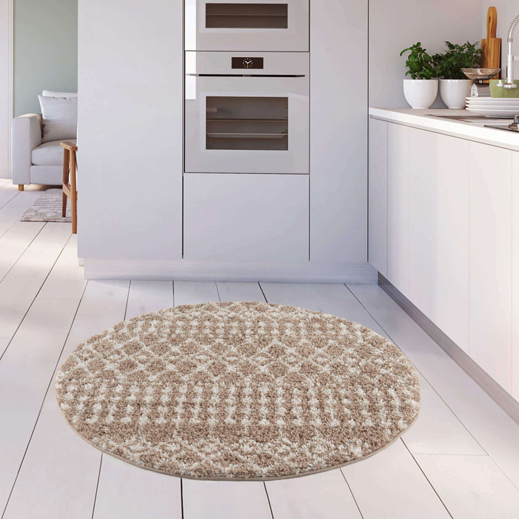 Moroccan Shaggy Collection Rugs Tangier Design in Beige/Ivory