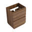 Meuble-lavabo sur pied 24 po avec tiroir double, armoire de salle de bain autoportante, bois d'ingénierie, brun (meuble-lavabo sans comptoir)-694272531