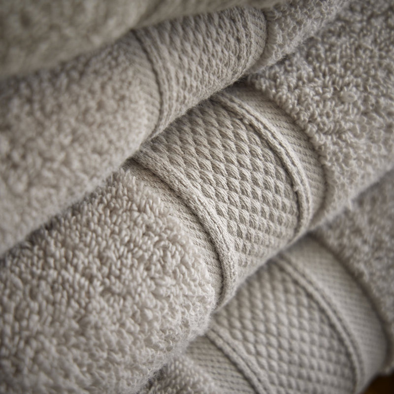 Luxury Zero Twist 100% Cotton Hand Towel, Silver