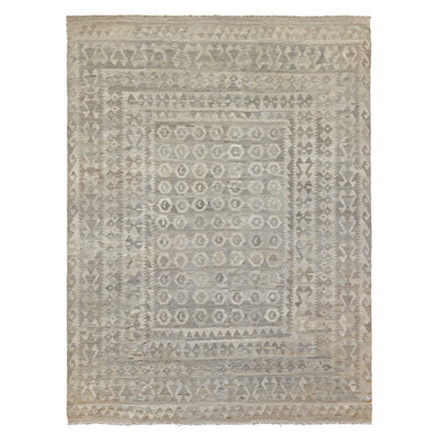 Ivory Diamond Kilim 9'8" x 13'10"