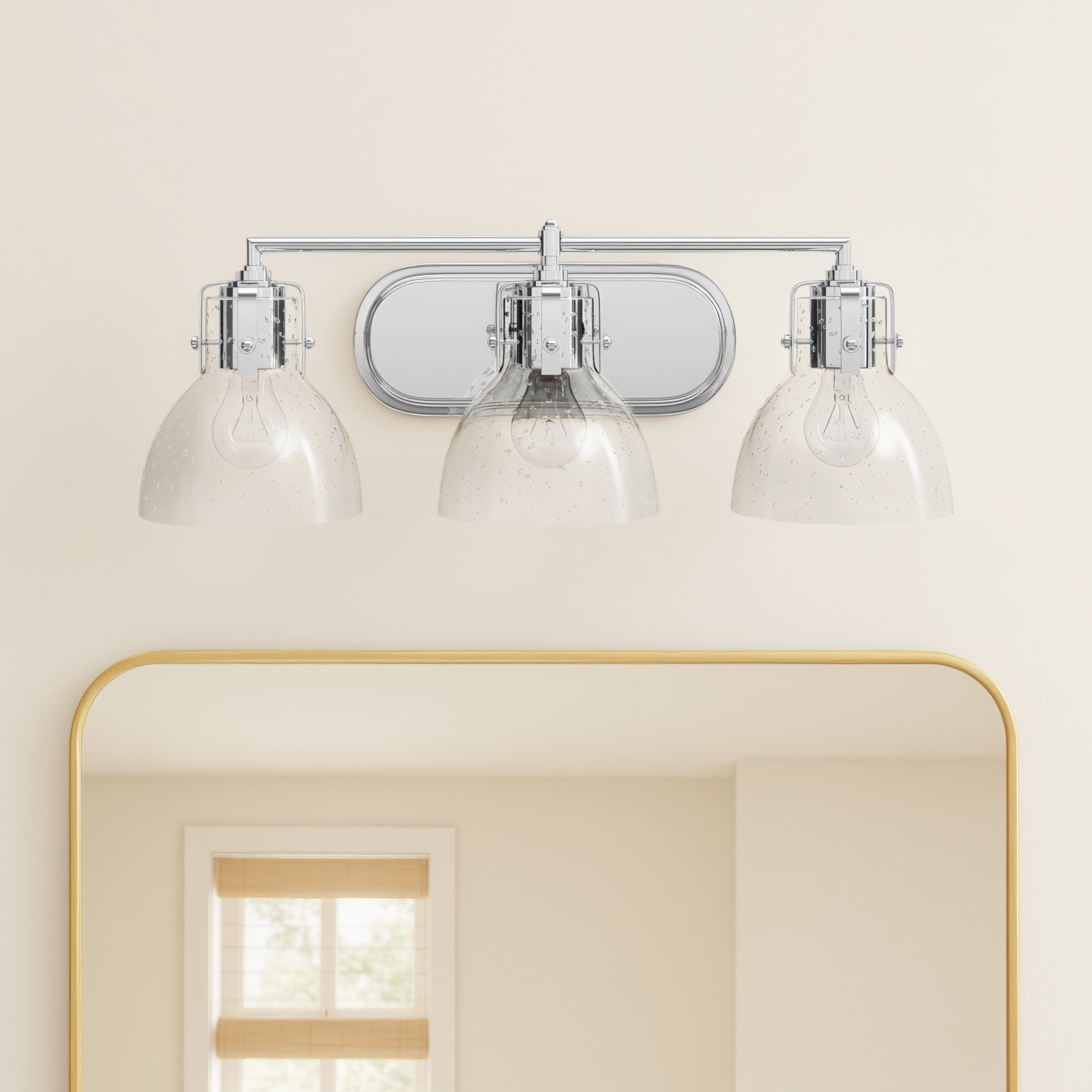 Adalia 3 Light Seeded Dimmable Vanity Light