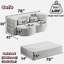 Canapé de sol moderne avec 2 coussins, canapé-lit convertible en mousse, matelas pliant de 15 pouces (taille standard).-232213893