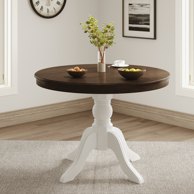 Table de salle à manger ronde, Bois espresso