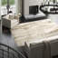 Cotton Abstract Area Rug in Gray