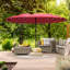 Briyonna 440 cm W X 256 cm D Rectangular Lighted Market Parasol with Crank Lift-558804652