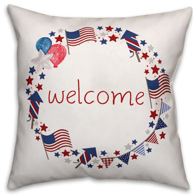 Housse et insert de coussin carré Patriotic