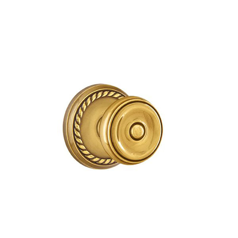 Passage Waverly Knob with Rope Rose, French Antique Brass