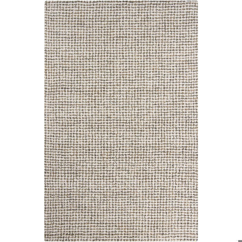 Tapis ivoire, gris et brun Camila, Rectangle de 5 pi x 8 pi, Brun / Ivoire