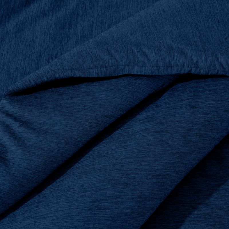 Bare Home Heathered Comforter Set - Ultra-Soft - Goose Down Alternative - All Season Warmth, Heather Dark Blue