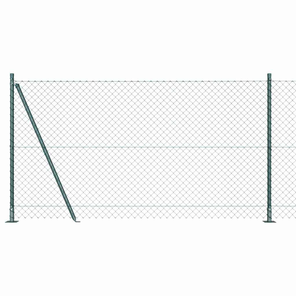 Vidaxl Chain Link Fence With Posts Steel