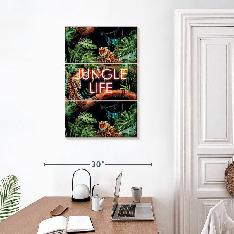 Alvord Jungle Life, typographie, H 32 po x l 20 po