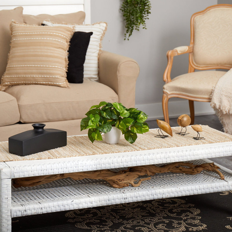 Pothos Artificial Plant in White Planter