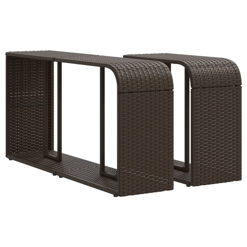 Étagère de rangement en polyester noir 2 pièces Latitude Run®, Gris