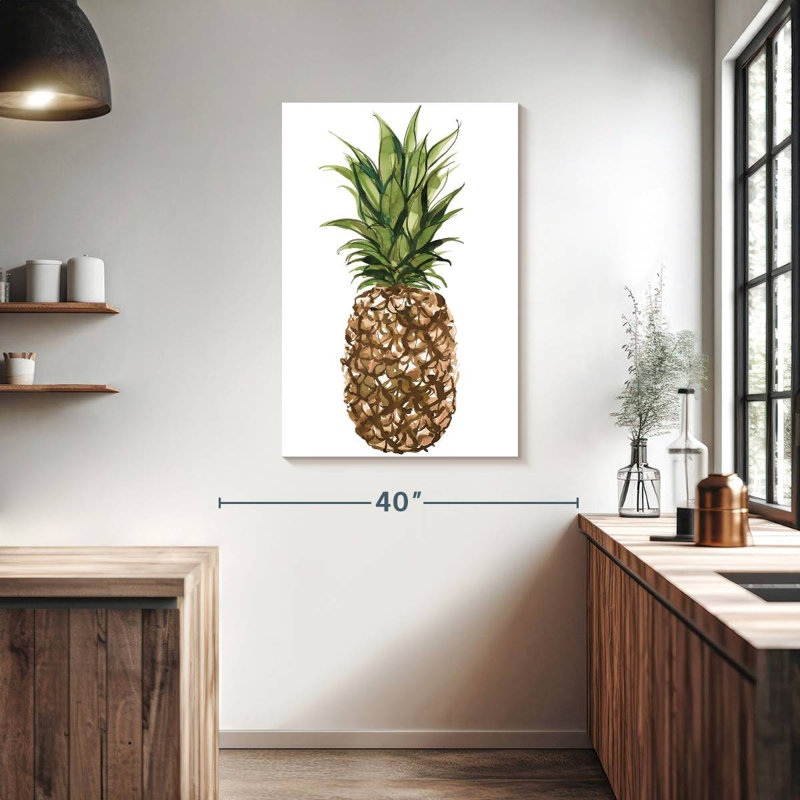 Yarlin, ananas, aquarelle, H 39 po x l 26 po