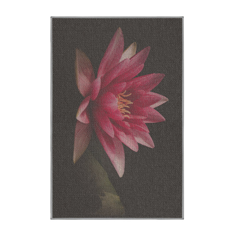 Tapis gris 33 zone florale, Rectangle 5 pi x 7 pi
