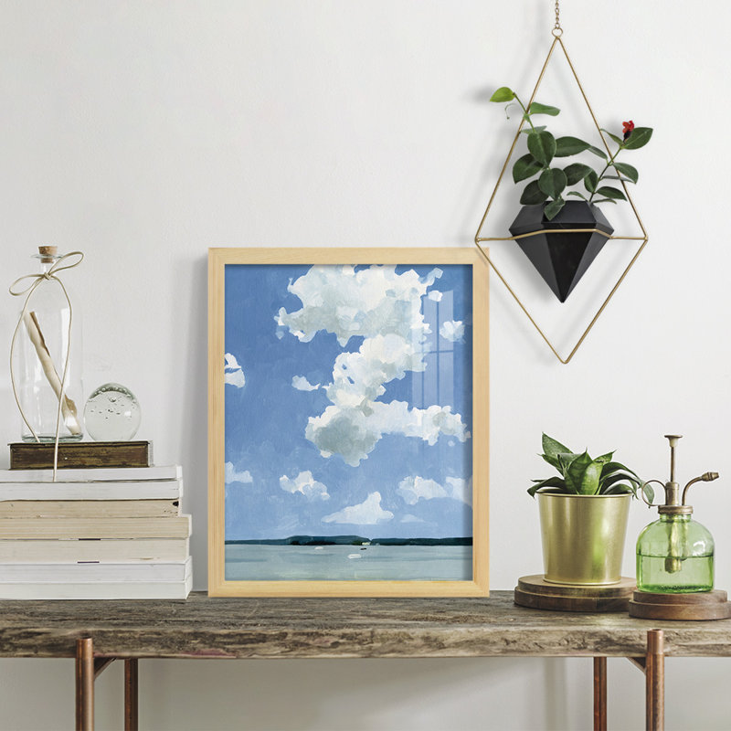 «Juillet Lakeside II», impression encadrée avec verre, H 15 po x l 12 po x P 1 po, Naturel