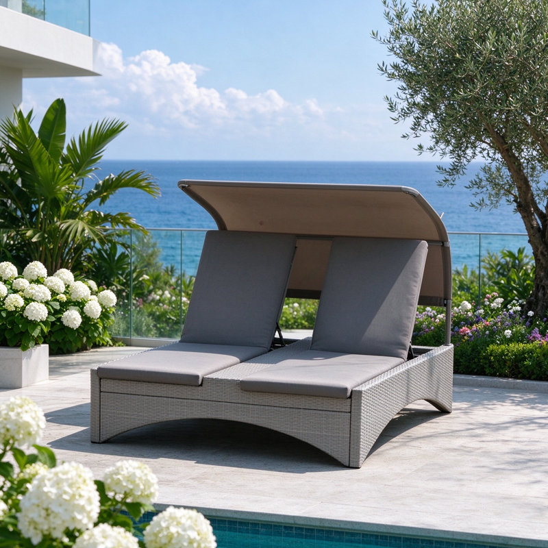 Faust Outdoor Double chaise with Cushions