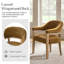Chaise de salle à manger rembourrée avec pieds en bois massif Eliason l 24,25 po Farmhouse-131449302