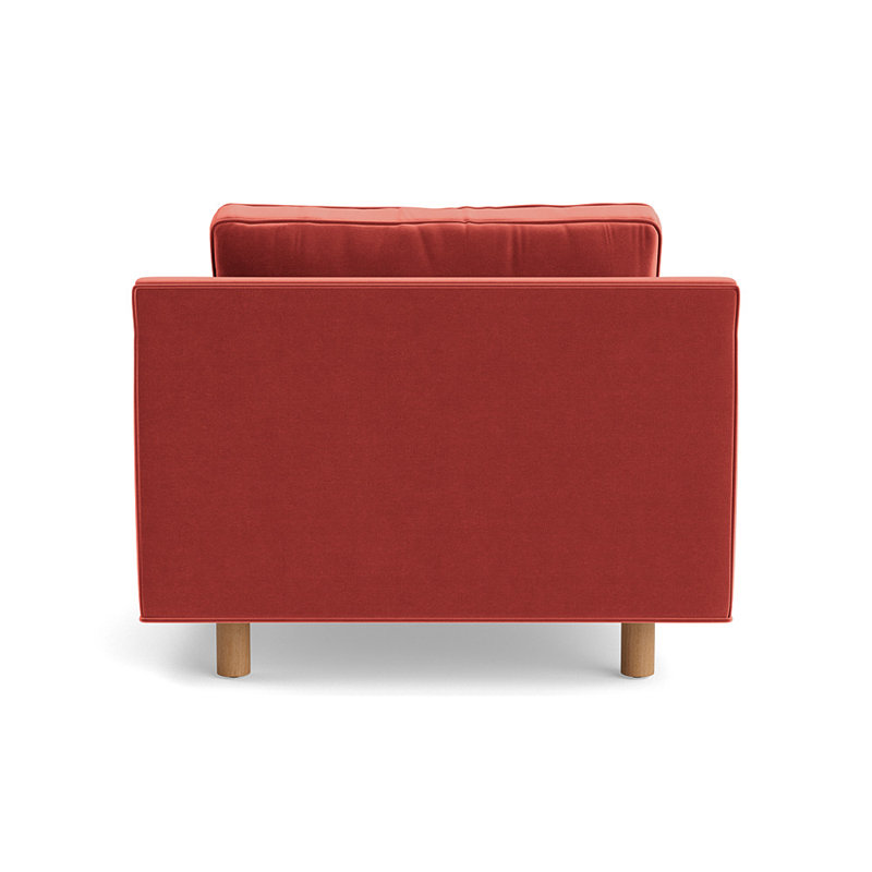 Hunter Upholstered Armchair, Performance Velvet - Sienna, Natural