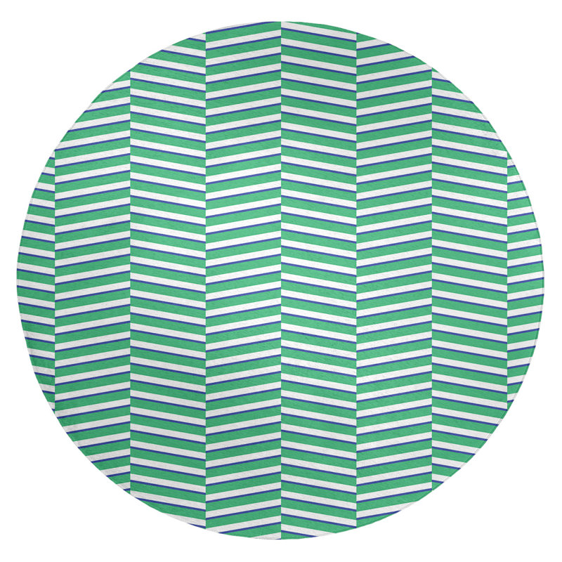 Chenille Indoor Rug, Round 5'