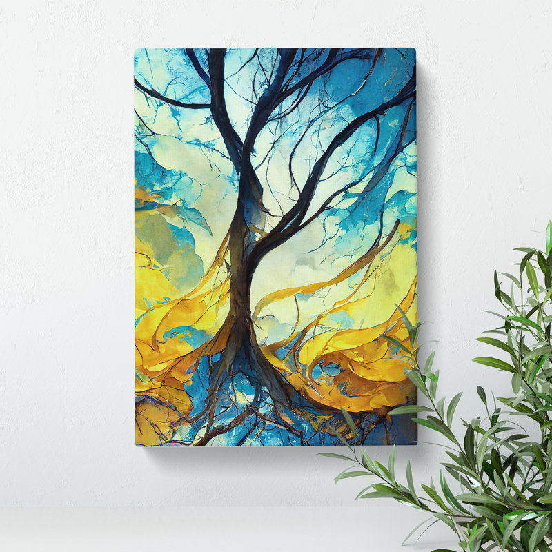 Abstract Tree No.2 - Wrapped Canvas Print, 50cm H x 35cm W x 3cm D