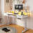 Desk With Keyboard Tray, Adjustable Desk With Monitor Stand, Height-Adjustable Gaming Table With Sockets And Light Bar