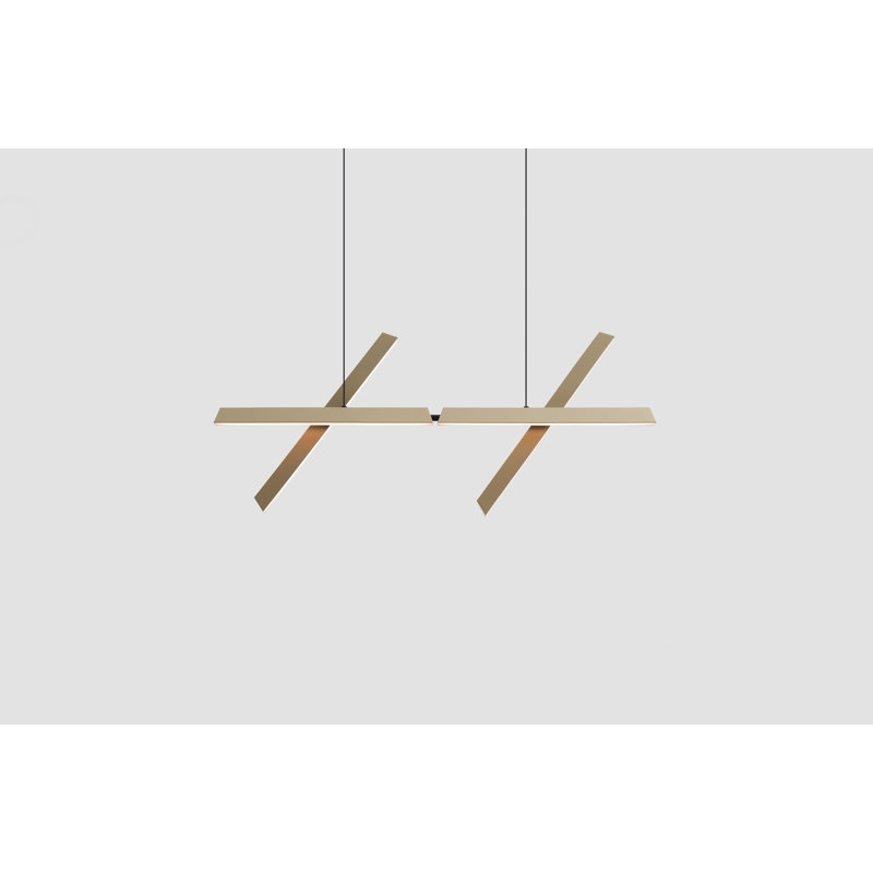 4 - Light LED Pendant, Champagne Gold