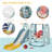 Qaba Plastic Swing Set with 1 Swing(s) , 1 Slide(s)