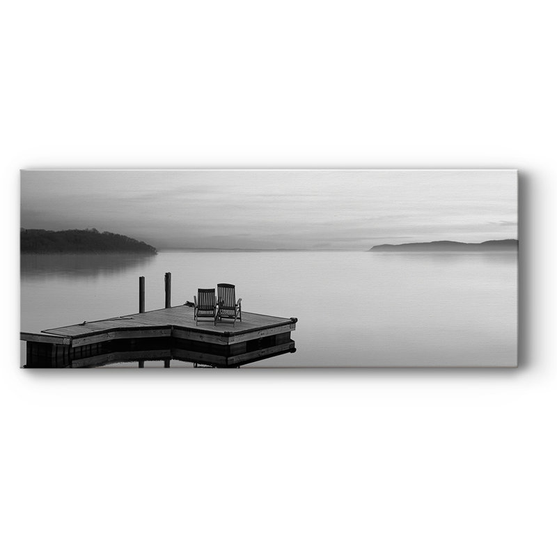Panneau d'eau noir et blanc, H 20 po x l 50 po x P 1,5 po