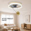 Ventilateur de plafond encastré 16 po avec lumière, profil bas, application et télécommande, moteur CC silencieux à 6 vitesses, DEL à intensité variable pour la chambre à coucher-295176455-290089828-295176453