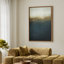 Art mural encadré, impression de paysage abstrait bleu pour chambre à coucher - 24 po x 36 po