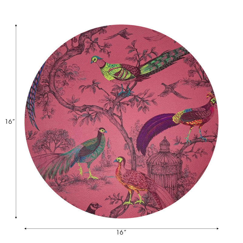 Sauvage 16'' Vinyl Placemat, Paprika