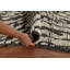 Tapis marocain noir et ivoire All-Over 6 x 9