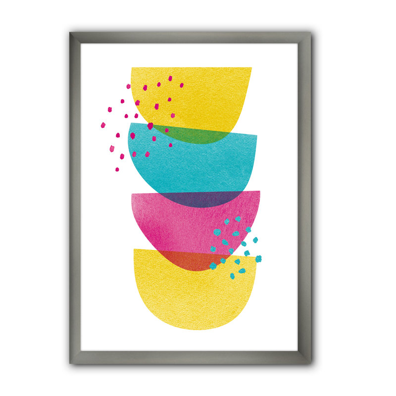 « minimal spots balance ii »-image image sur toile, H 20 po x l 12 po x P 1po, Cadre argenté