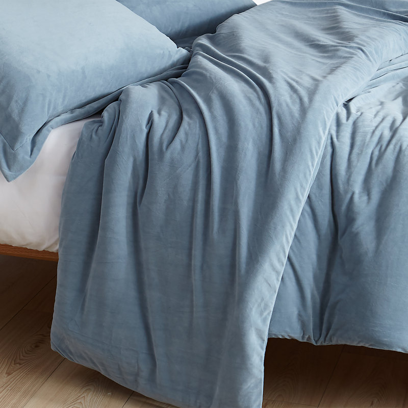 Baby Bird Coma Inducer Zippered Duvet Cover, Twin XL Duvet Cover + 1 Sham, Smoke Blue