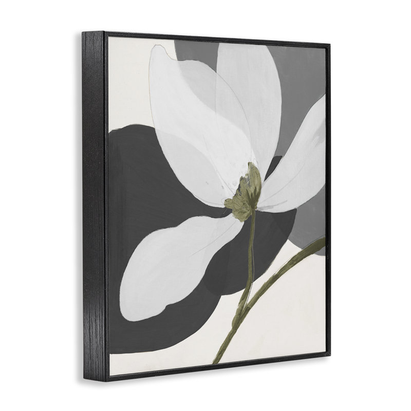 Art abstrait giclée à motif floral abstrait par Patricia Pinto, Giclée encadrée noir minuit, H 14 po x l 11 po