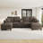 U-shaped Sectional Sofa (Brown)-313851772