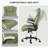 Ergonomic Office Chair,Executive Computer Chair With  Flip-Up Armrests Green Fabric-117670123