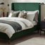 Halla Luxury Fabric Upholstered Bed Frame - Eco Recycled Material, Sleek Modern Design-1113081683-1113081682