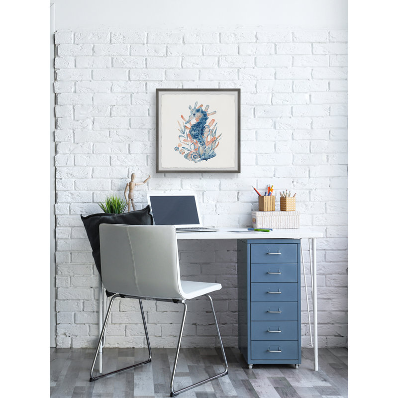 I Love Seahorses by Marmont Hill - Single Picture Frame Painting, 45cm H x 45cm W x 3.81cm D